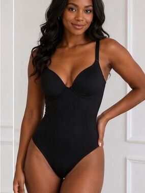 Nicole Miller Black Underwire One-Piece Shapewear